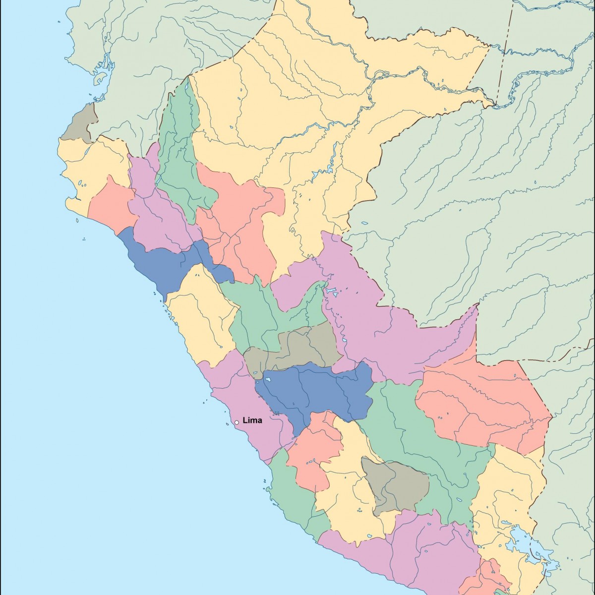 Perú Vector EPS mapas | Mapas municipios vectoriales de España